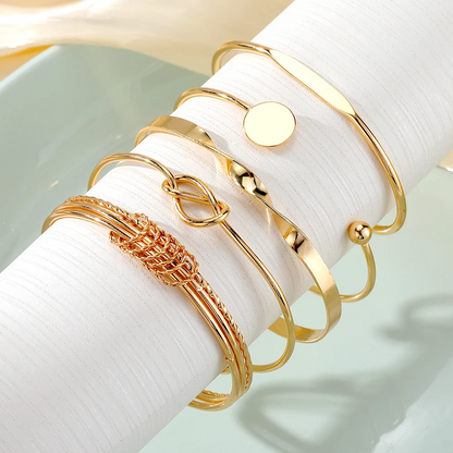5pc Twist & Tie Bracelet Stack