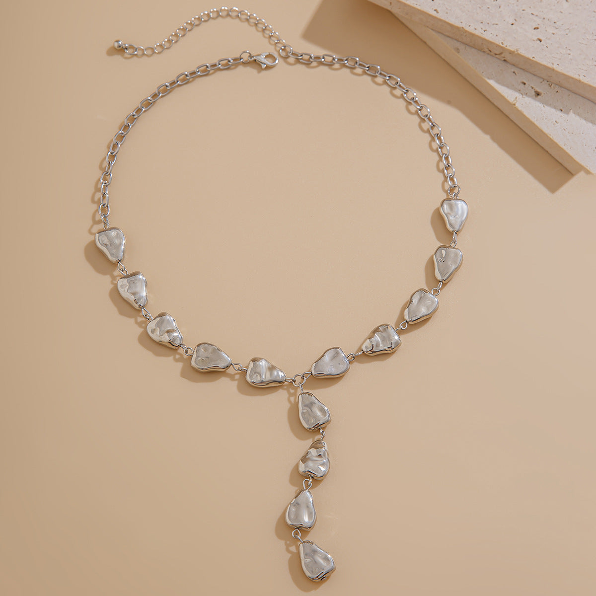 Chunky Gold Drop Statement Necklace