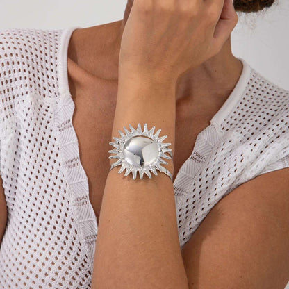 Gold Sun Cuff Bracelet