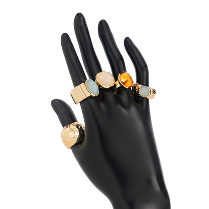 5pc Colorful Ring Set