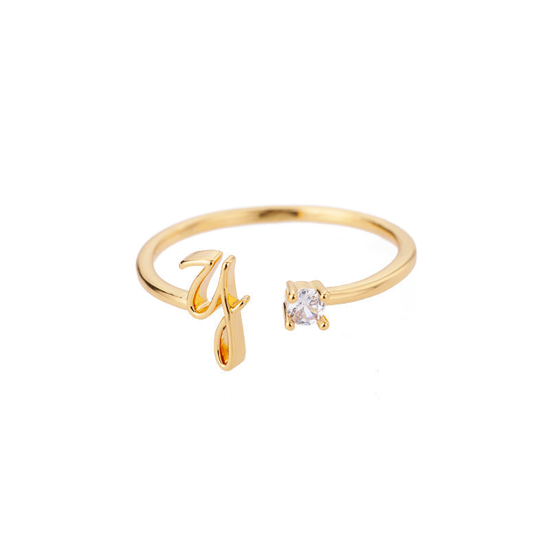 Mini Zircon Initial Ring