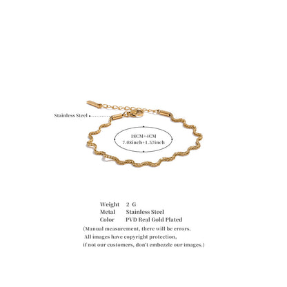 Dainty Gold Chain Drop Bracelet