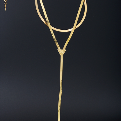 Sleek Y-Lariat Choker Necklace