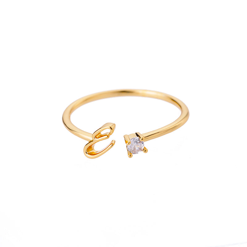 Mini Zircon Initial Ring