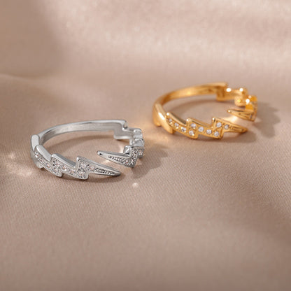 Diamond Zigzag Statement Ring