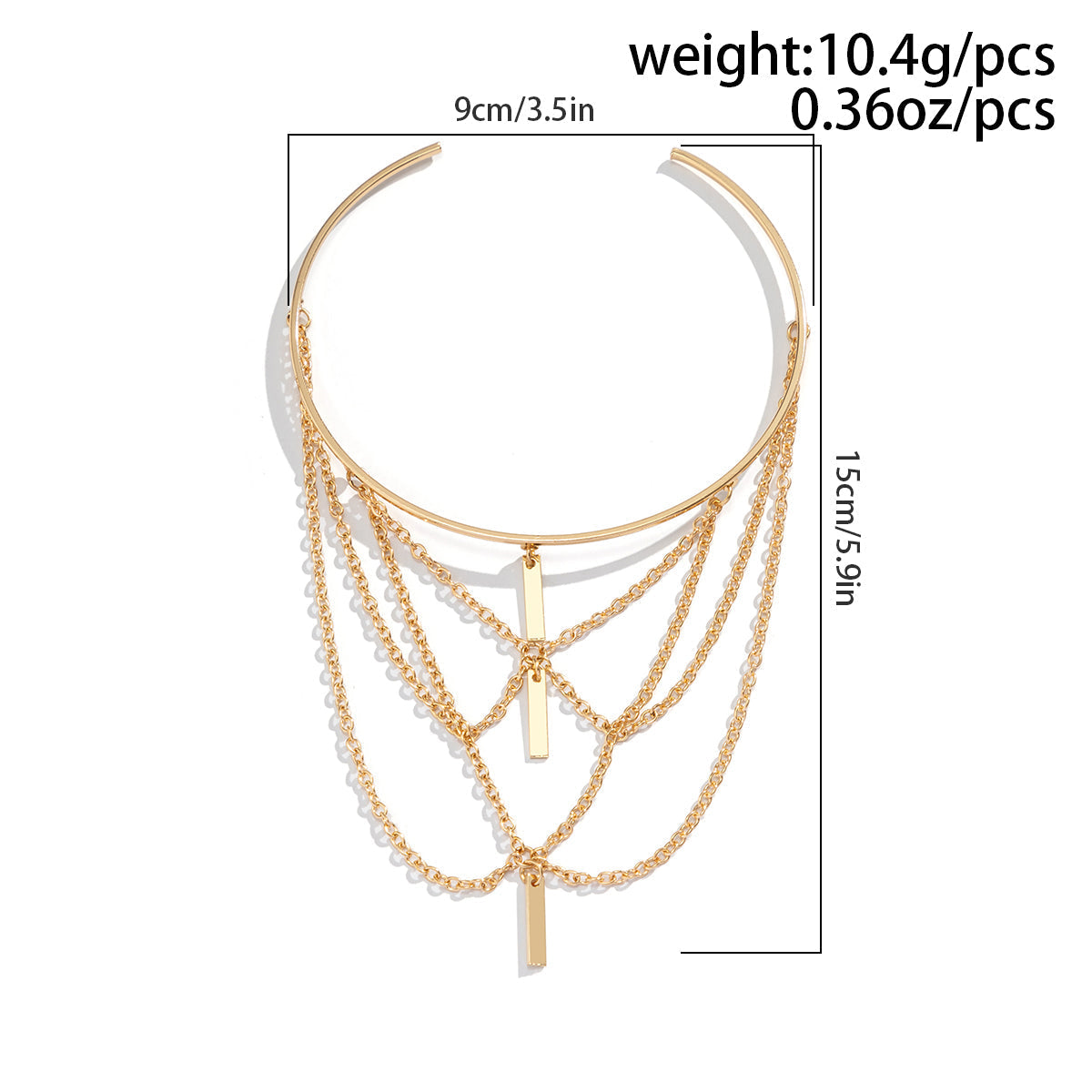Gold Layered Chain Arm Cuff