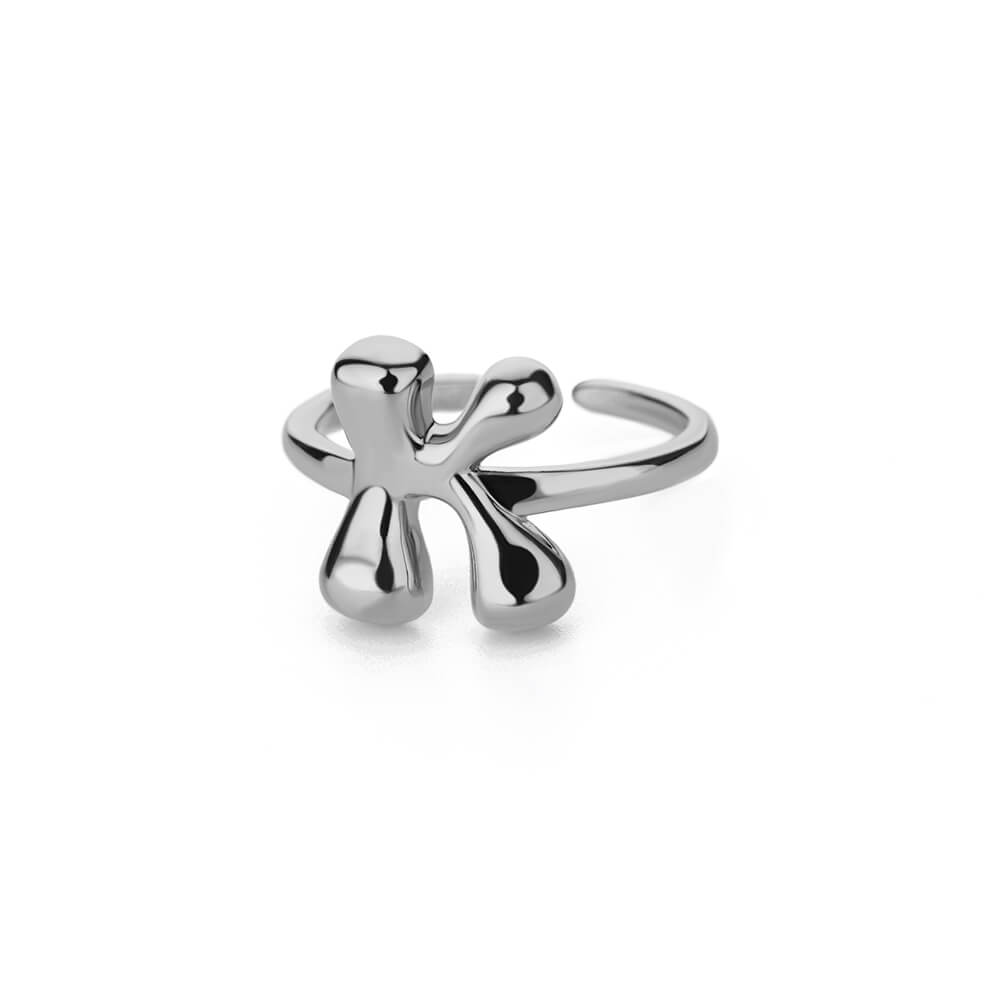 Gold Initial Statement Ring