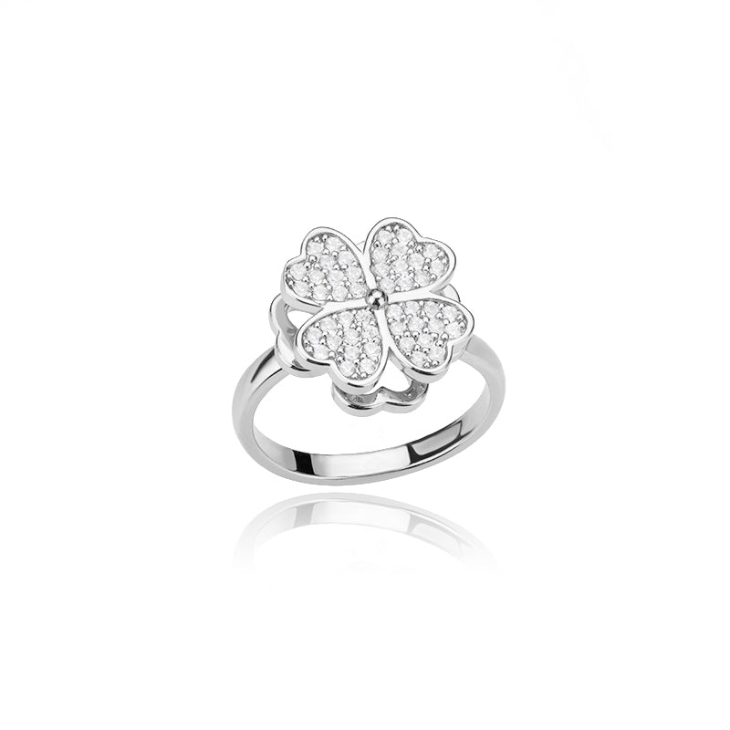 Four Leaf Clover Spinner Ring