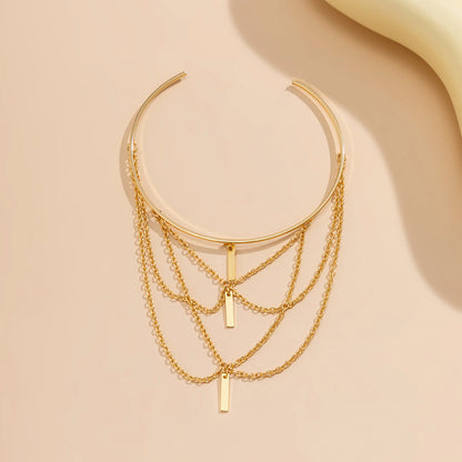 Gold Layered Chain Arm Cuff