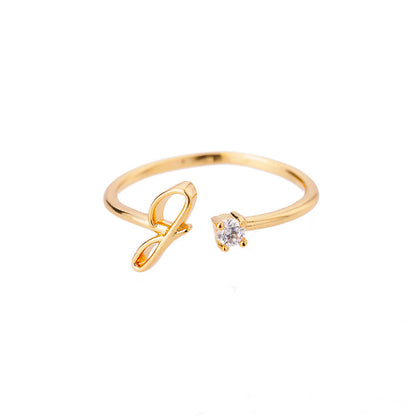 Mini Zircon Initial Ring