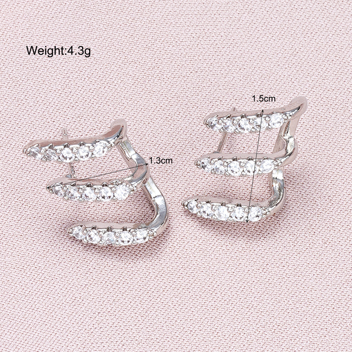 Claw-Set Sparkle Ear Trio