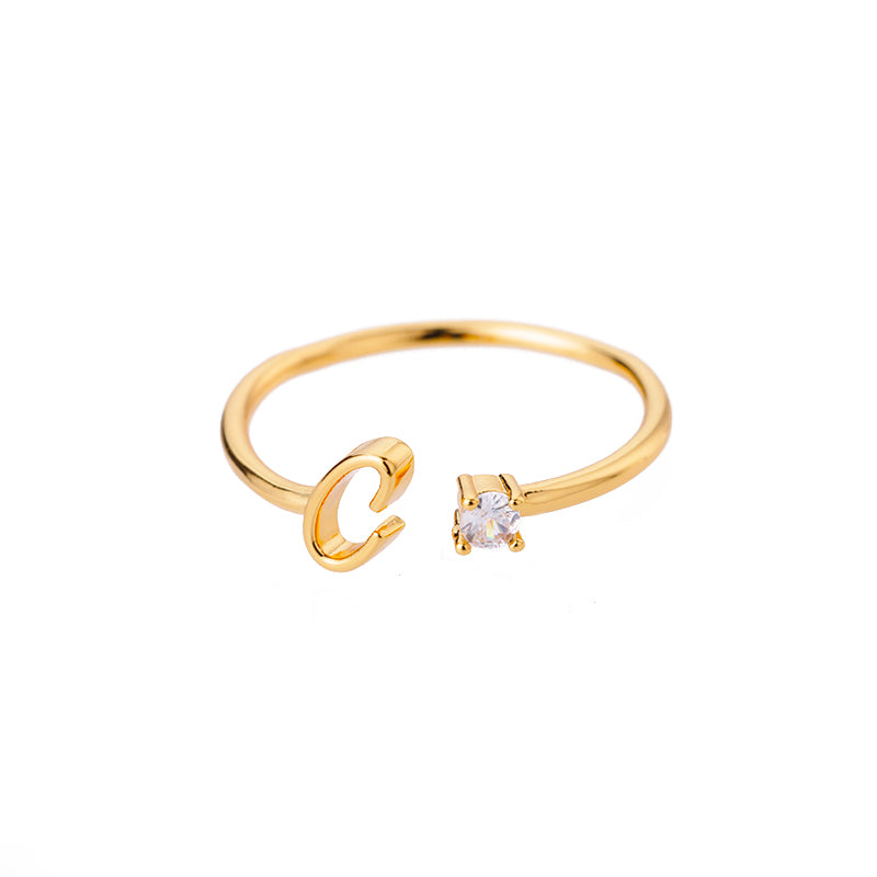 Mini Zircon Initial Ring