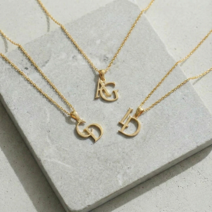 Personalized Letter Necklace w/FREE Matching Bracelet