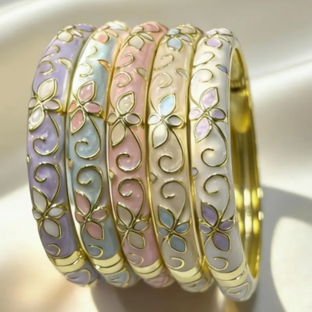 Dripping Floral Bangle