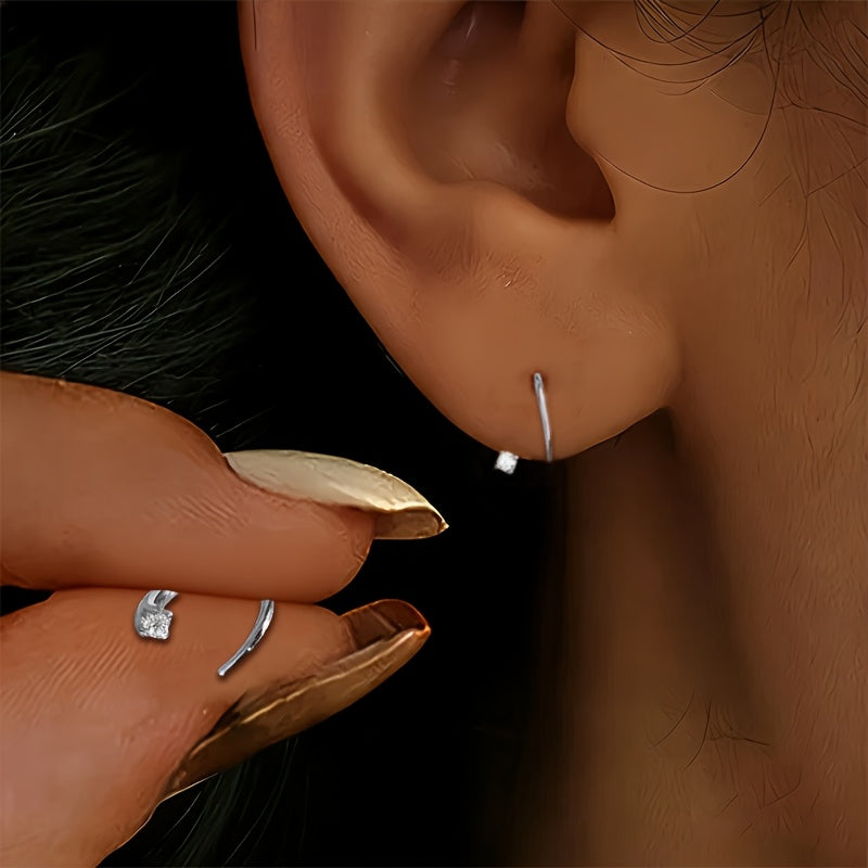 Crystal Open Hoop Earrings