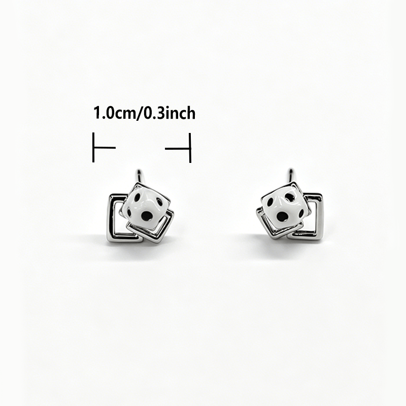 Geometric Soccer Stud Earrings