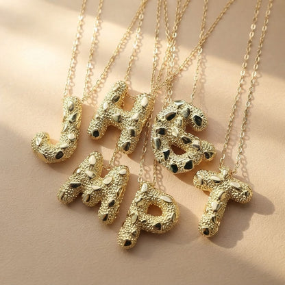 Micro Pave Initial Pendant Necklace