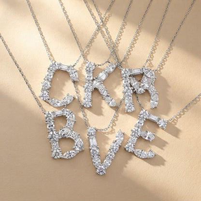 Moissanite Letter B Necklace