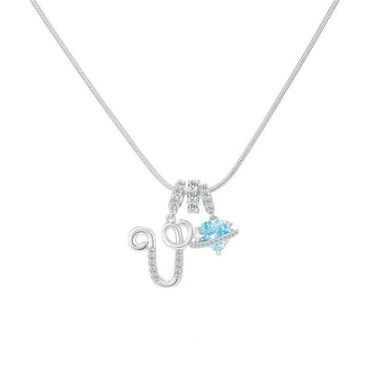 Initial Heart Charm Necklace