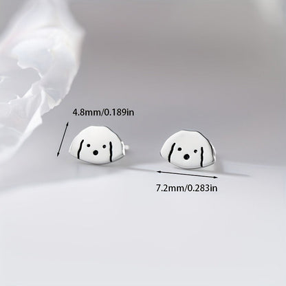 Minimalist Dog Face Stud Earrings