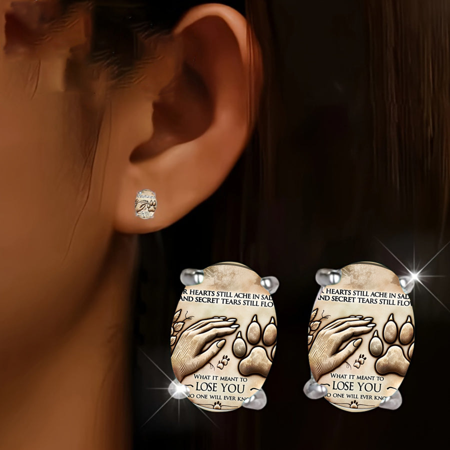Paw Memorial Stud Earrings