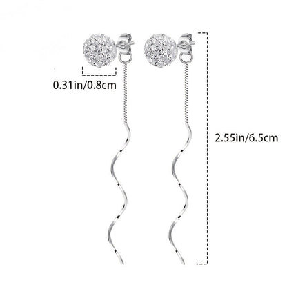Crystal Spiral Drop Earrings