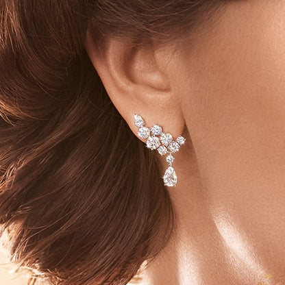 Crystal Teardrop Drop Earrings