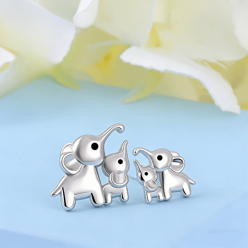 Mother and Baby Elephant Earrings