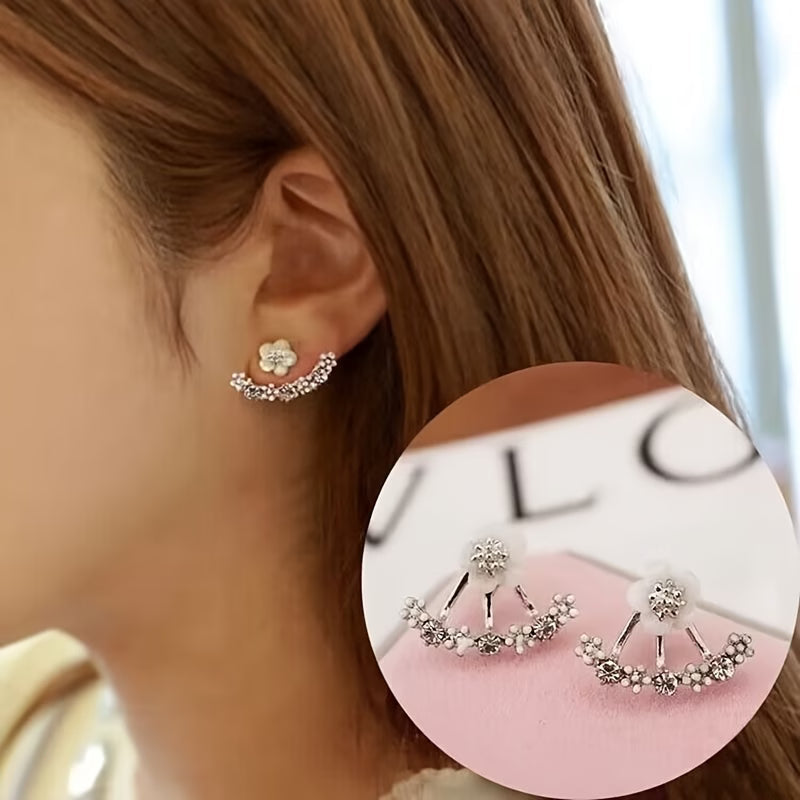 Daisy Crystal Jacket Earrings