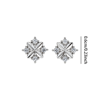 Crystal Floral Stud Earrings