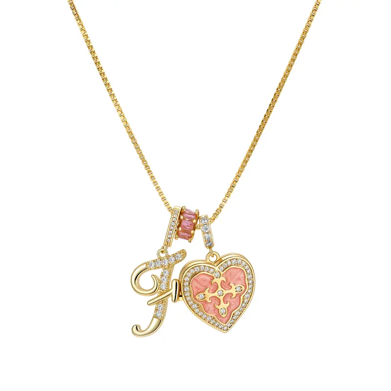 Fleur De Lis Initial Necklace
