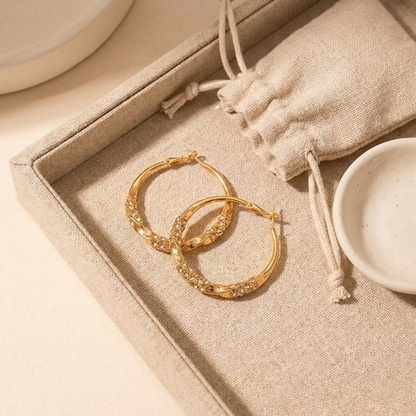 Twisted Hoop Earrings