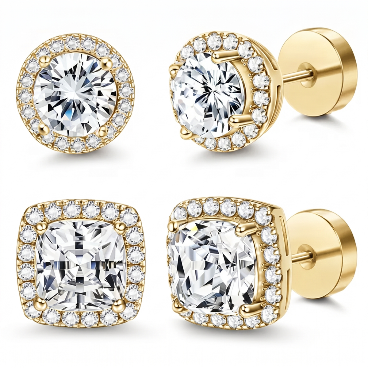 Halo Stud Earrings