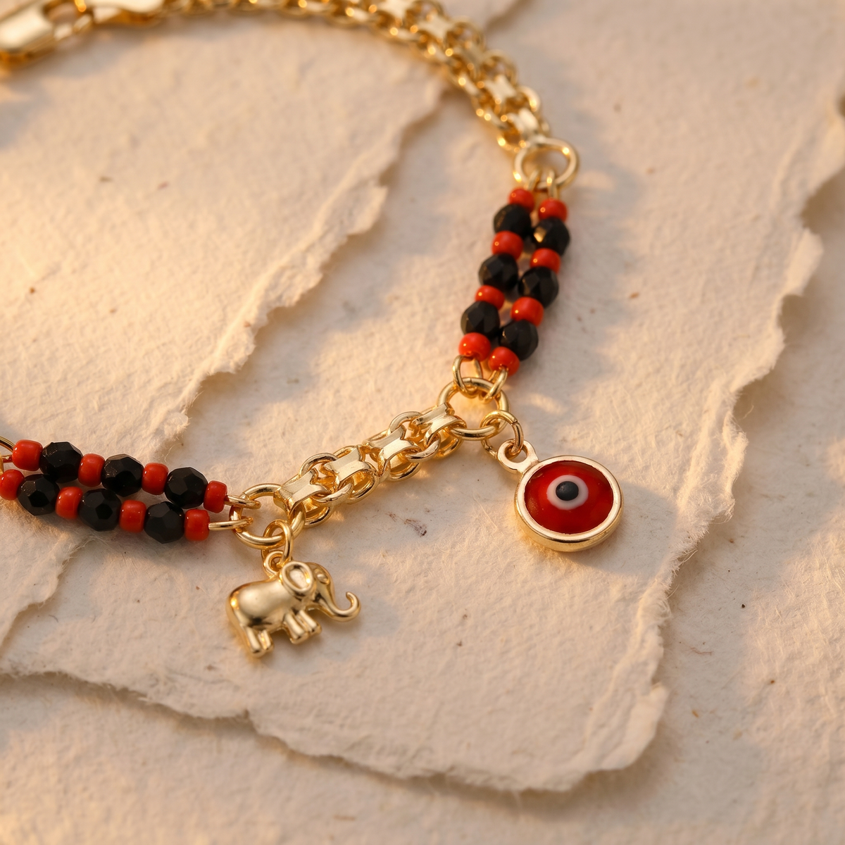 Evil Eye Elephant Bracelet