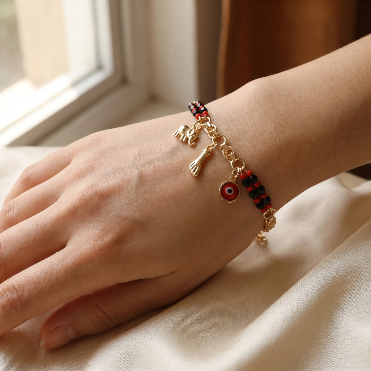 Evil Eye Elephant Bracelet