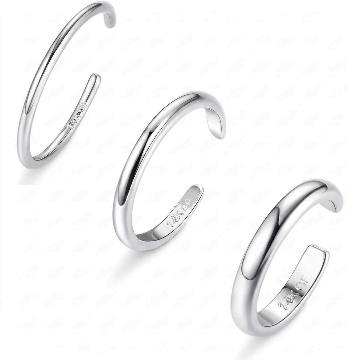 3pc Summer Toe Ring Set