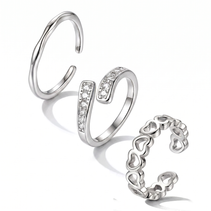 3pc Summer Toe Ring Set