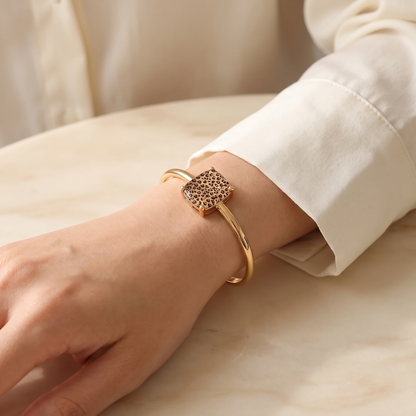 Leopard Square Bracelet