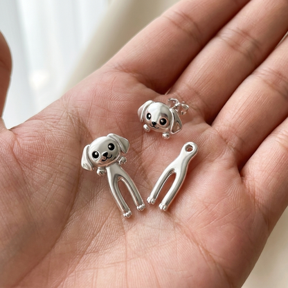 Dangling Puppy Earrings