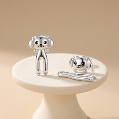 Dangling Puppy Earrings