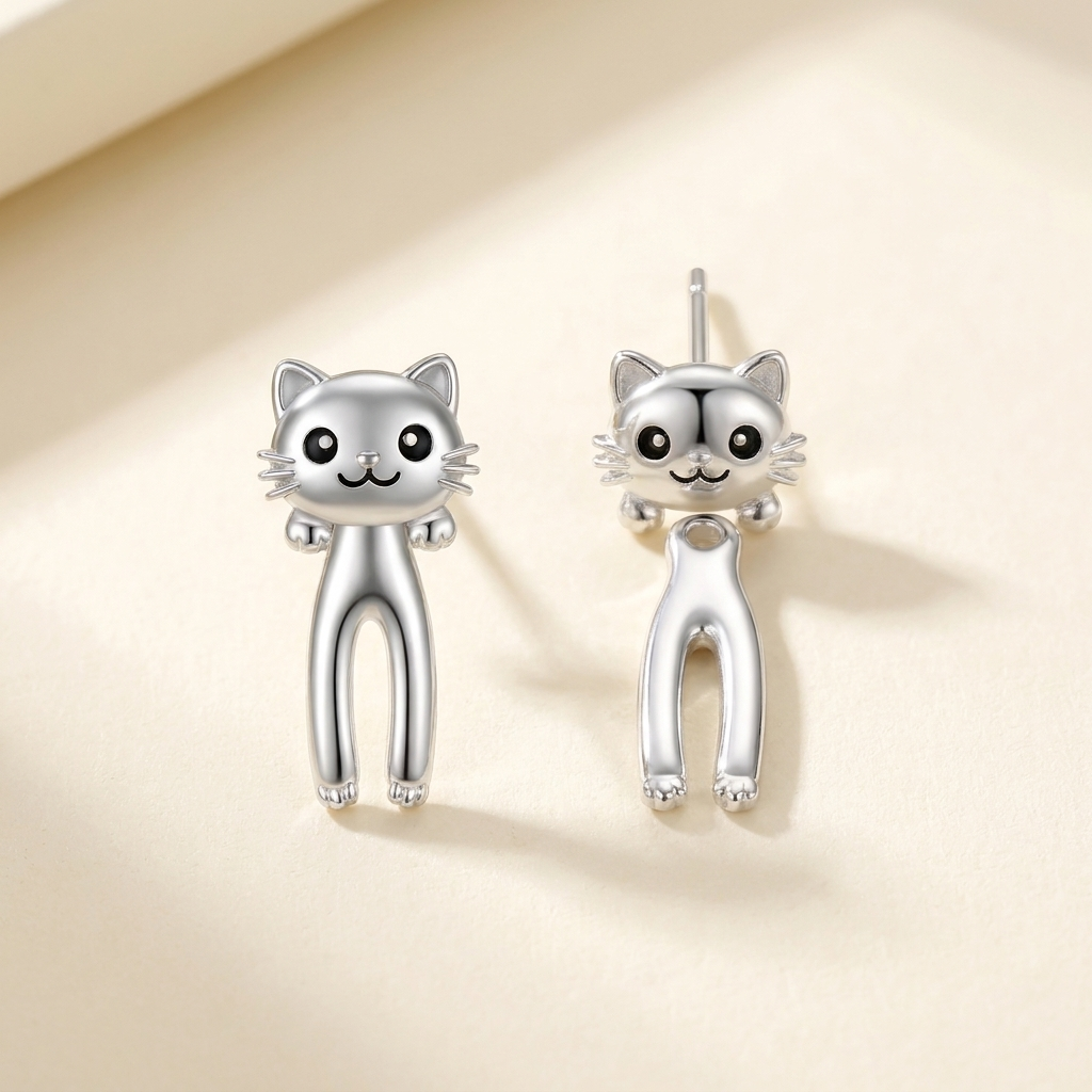 Dangling Cat Earrings