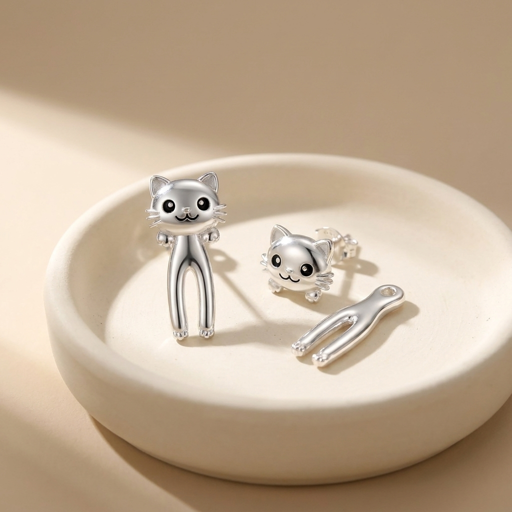 Dangling Cat Earrings