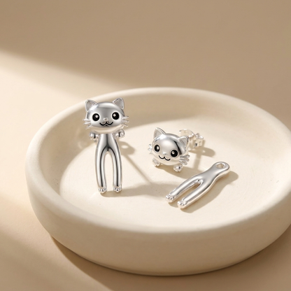 Dangling Cat Earrings