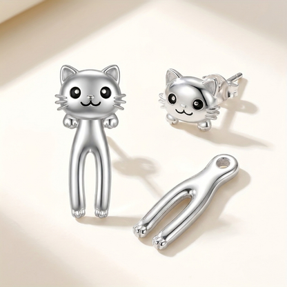 Dangling Cat Earrings