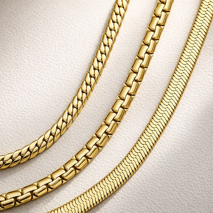 3pc 14k Plated Bracelet