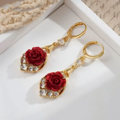 Rose Drop Earrings