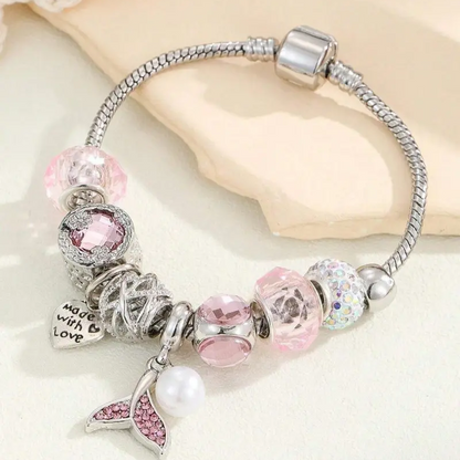 Floral Rhinestone Bracelet