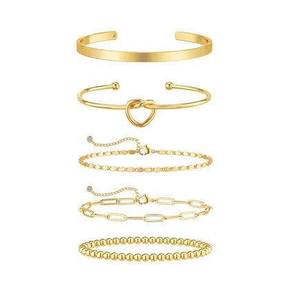 5pc Adjustable Bracelet Set