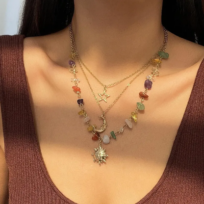 3pc Celestial Crystal Necklace