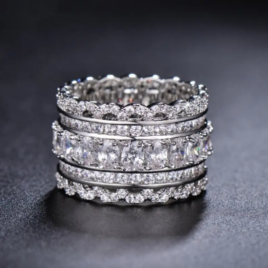 Multilayer Elegant Zirconia Ring